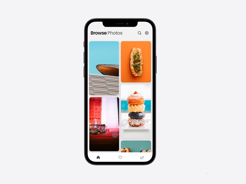 Browse Photos Appscreens app appdesign design dribbble flat design gallery interaction ios ios app design layout photoshop ui ui ux uiux uiuxdesign