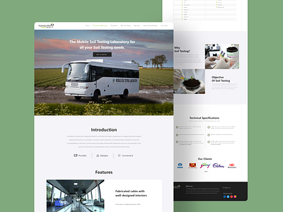 Mobile soil testing Landing page Design