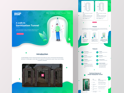 Home page | Landing Page coronavirus covid design flat design graphic design illustration landing page sanitization tunnel ui uiux uiuxdesign