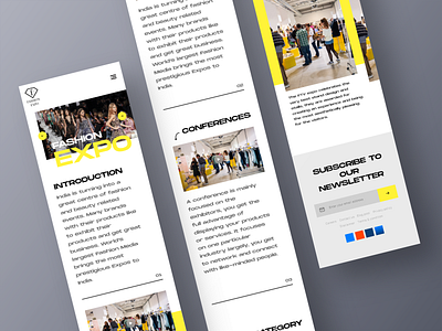 Mobile View app design fashionexpo flat design graphicdesign landing page mobileui mobileux ui uiux uiuxdesign