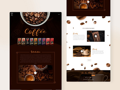 Web design - Coffee app branding coffee design dribbble flat design graphic design landing page motion graphics ui uiux uiuxdesign web desigm website