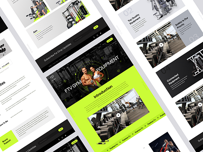 Web Design - Gym app branding design features flat design graphic design gym illustration landing page ui uiux uiuxdesign webdesign website