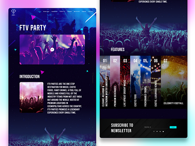 Website Design - Party animation app branding celebrity design flat design graphic design illustration landing page logo party ui uiux uiuxdesign