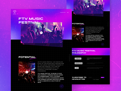 Homepage Design - Music Festival branding design flat design graphic design homepage illustration landing page landingpage motion graphics ui uiux uiuxdesign vector