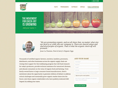 GRO ORGANIC Website development