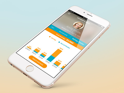 Dental Savings Tracker app design mobile mockup profile prototype savings screen ui ux
