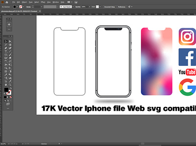 Iphone Vector graphics 17k svg phone illustrator iphone social media graphics vector