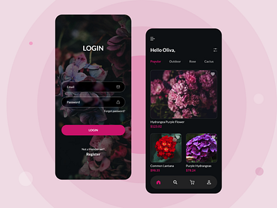 Flower App design By | Bacancy