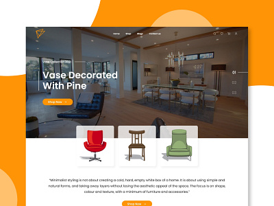 Landing Page - XD Challenge banner design landingpage logo ui ui design vasedecoration web webdesign website xdchallenge