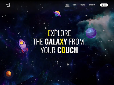Galaxy Homepage Banner - XD Challenge banner branding design galaxy homepage landingpage milkyway ui ui design webdesign website