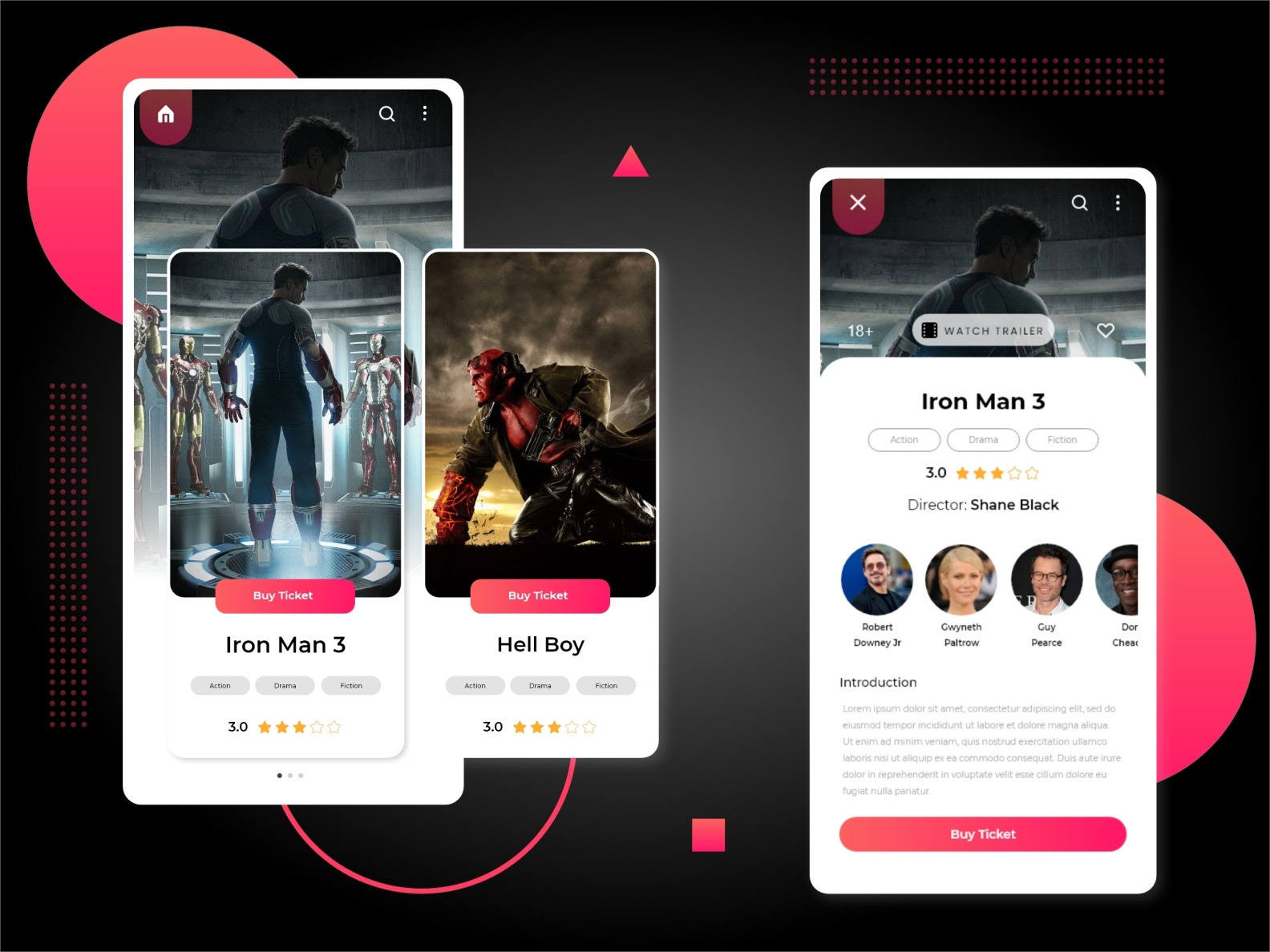 Talkies Movie App - XD Challenge by Bacancy on Dribbble