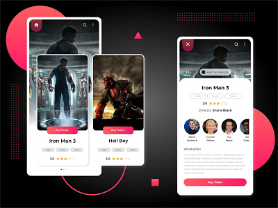 Talkies Movie App - XD Challenge app design application design mobile app design movieapp moviemania movies ui design