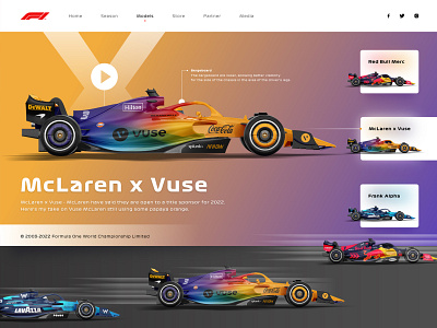 Formula 1 Website Redesign - Uplabs challenge banner car design formula1 redesign ui ui design website
