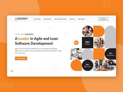 Bacancy | Saas Hero Header bacancy bacancy technology banner design branding design header heroheader logo mobile app development company saas web design