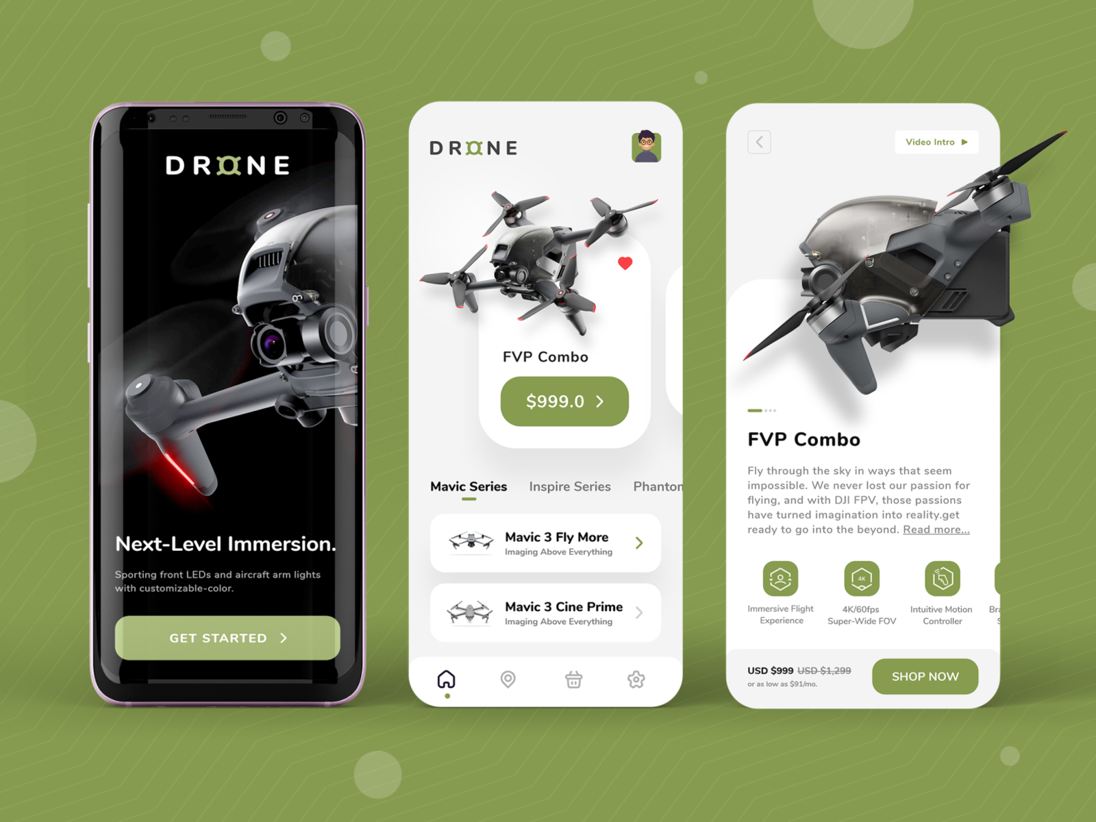 Flyin Drone App - Uplabs Challenge by Bacancy on Dribbble