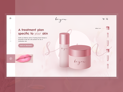 Showcasing Your Products Online - XD Challenge banner beauty beauty products cosmetic cream hero section lotion online products skin products ui design uiux web design website