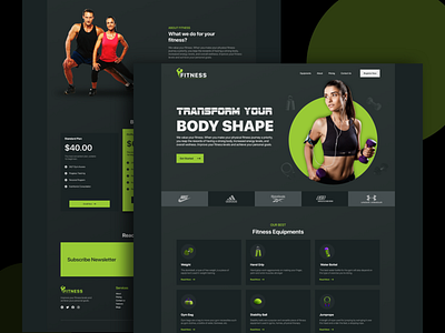 Fitness Landing Page - XD Challenge exercise fitness gym health landing page sport ui ui design uiux web design web page workout