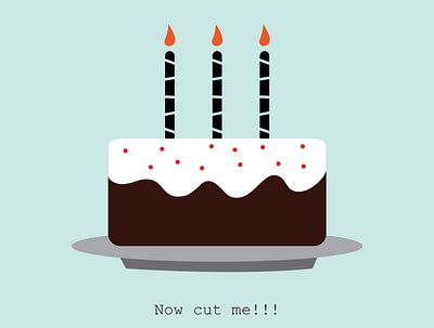 Birthday!! adobe illustrator birthday birthday cake birthday party cake candles chocolate cake cute illustration graphicdesign illustration illustration art minimal sticker vector