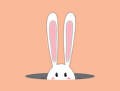Rabbit adobe illustrator branding bunny commercial art cute bunny easter bunny graphicdesign illustration art kids art minimal rabbit rabbit logo sticker vector