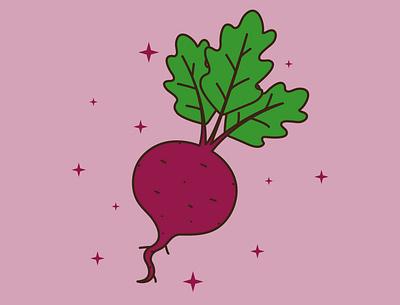Beatroot adobe illustrator beatroot green icon illustration art minimal nature art sticker vector vegetable vegetable icon veggie