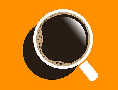 Morning Coffee adobe illustrator coffee cup digital art flat illustration illustration illustration art minimal tea vector