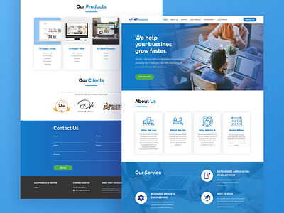 NTSolution Web Design company profile landing page ui uidesign uiux ux web web design website