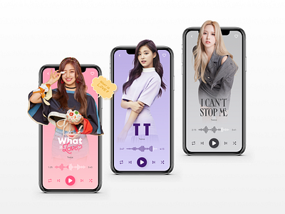 Twice Music Player App Design app app design mobile app mobile app design mobile design music music player twice ui uidesign uiux ux