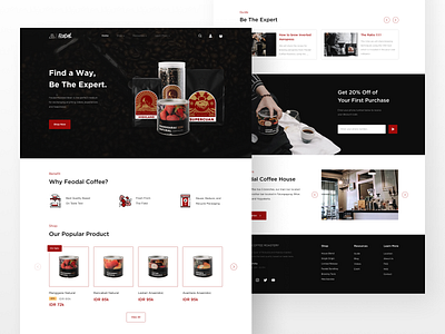 Coffee Roastery E-Commerce Web Design coffee coffee roaster coffee shop coffee website ecommerce ecommerce website homepage landing page online shop ui uiux ux web design website website design