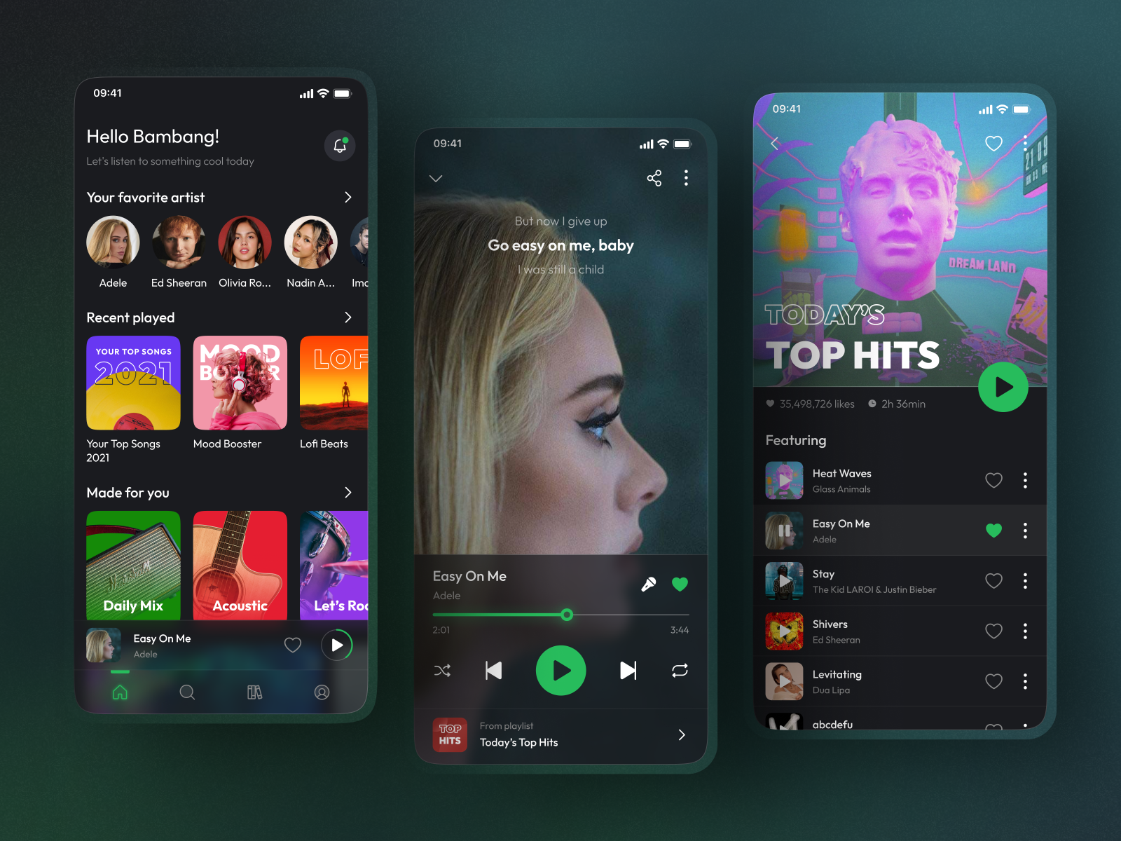 Spotify App Redesign Concept by Taufiq Anshori for SLAB Design Studio