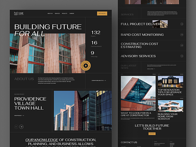 YUME Construction Landing Page