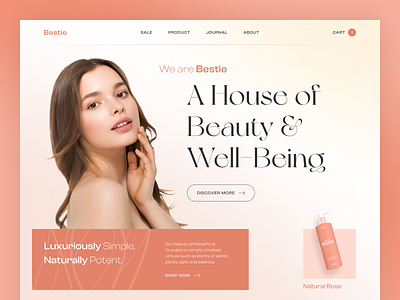 Beauty Product Landing Page beauty beauty product body care clinic cosmetic cosmetics homepage landing page makeup massage product salon skin care skincare spa treatment ui uiux web design website
