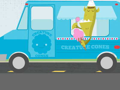 A sneak at some work for Buffalo.com creature cones hero designs studio ice cream illustration monster summer