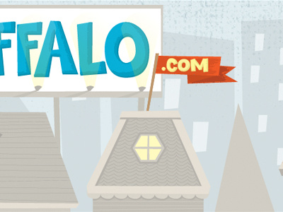 Another look at some illustration work we did for Buffalo.com buffalo buffalo.com buildings hand drawn hero design studio illustration illustrator neighborhoods skyline vector website