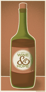 Finished digital comp of our wine art print! alcohol art print hero design studio illustration screen printing wine
