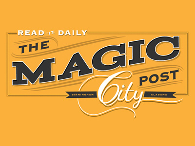 Magic City Post - Final Logo alabama birmingham branding hero design studio logo typography yellow