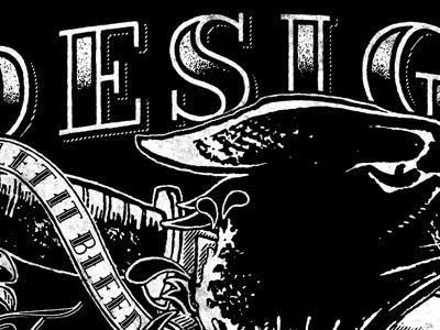 Let It Bleed - New Tee Design banner black dagger design to the edge graphic tee hero design studio illustration let it bleed panther typography white