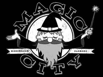 Finished Magic City Wizard Logo/Merch Design alabama birmingham design illustration magic city magic city post wizard