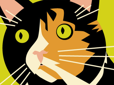 Betty - City of Buffalo Animal Shelter Print animal shelter benefit black cat donation green hero design studio illustration kitty orange proceeds rescue