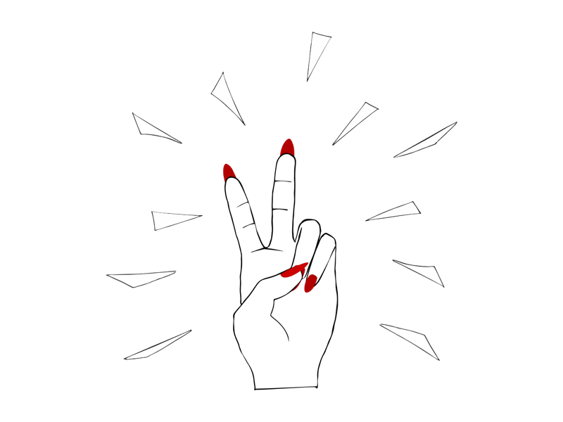 L.A. Cool Girl cool girl drawing gif hand nails peace sign