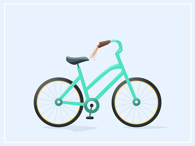 Bike on the Go bicycle bike handlebars illustration summer