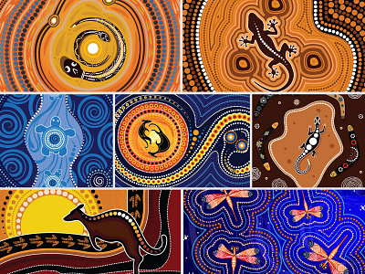 Aboriginal art vector graphics