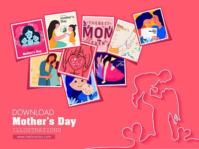 Mother's Day Graphics Collection clipart design illustration kids mom mother motherhood mothers day mothersday parenting parents vector