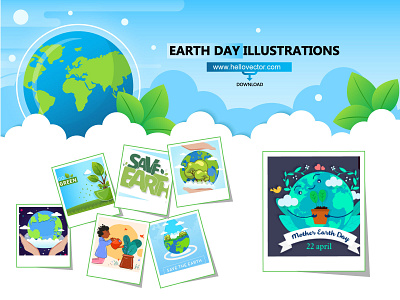 Earth Day Graphics Collection clipart design earth earth day earthday illustration mother planet pollution vector