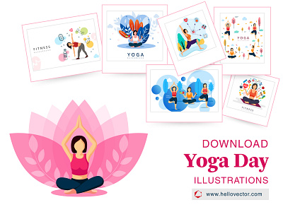 International Day of Yoga Graphics Collection clipart design graphics illustration mental physical spiritual vector yoga