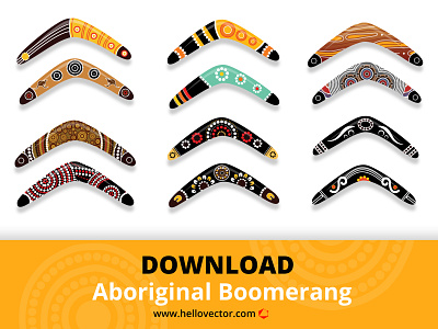 Aboriginal Boomerang Illustrations