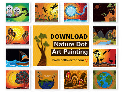 Nature Dot Aboriginal Art aboriginal aborigines art clipart dot dotart illustration nature illustration vector