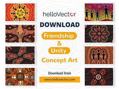 Friendship And Unity Concept Aboriginal Art