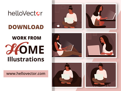 Work from home graphics collection clipart corona graphics home house illustration vector work work from home