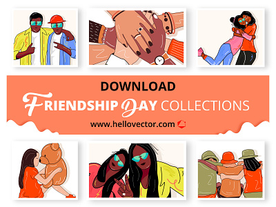 Friendship Day Graphics Collection clipart design illustration vector