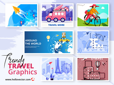 Travel Graphics Collection clipart design graphics illustration tour tourism travel vector world tour